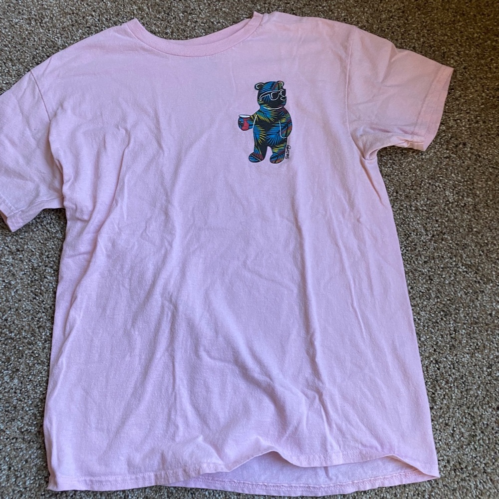 Pink Kids T-Shirt with Bear Design